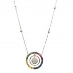 NECKLACE IN WHITE GOLD 4.17 GR P.S 0.80 CT WITH DIAMONDS - PND30408