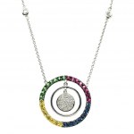 NECKLACE IN WHITE GOLD 4.17 GR P.S 0.80 CT WITH DIAMONDS - PND30408