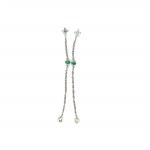 EARRINGS IN GOLD 1.91 GR WITH DIAMONDS AND EMERALDS