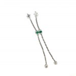EARRINGS IN GOLD 1.91 GR WITH DIAMONDS AND EMERALDS