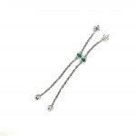 EARRINGS IN GOLD 1.91 GR WITH DIAMONDS AND EMERALDS