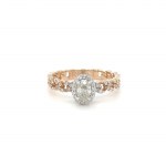RING IN WHITE AND ROSE GOLD WITH DIAMONDS - DH-R830