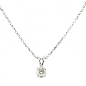 14K WHITE GOLD 0.60 GR NECKLACE WITH DIAMONDS - PND30604