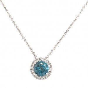 GOLD CHOKER NECKLACE 3.02 GR WITH BLUE DIAMONDS - PND20210