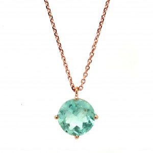 NECKLACE IN 14K ROSE GOLD 2.46 GR WITH DIAMONDS FOR 2.26 CARATS - PND40301