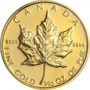 Kanada, 5 Dolarów, 1994r., 1/10oz. Au.