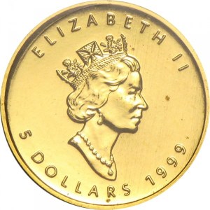 Kanada, 5 Dolarów, 1999r., 1/10oz. Au.
