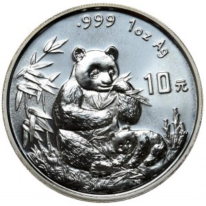 Chiny, Panda, 1996r., 1oz., mała data