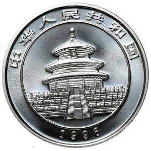 Chiny, Panda, 1996r., 1oz., mała data