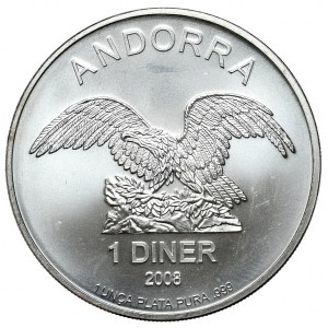 Andora, 2008r., 1 Dinner, 1 oz Ag 999