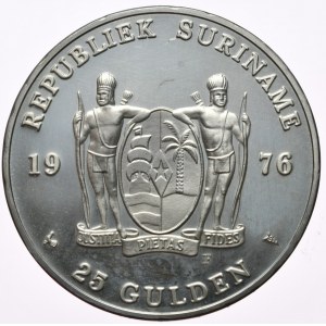 Suriname, 25 Guilders, 1976.