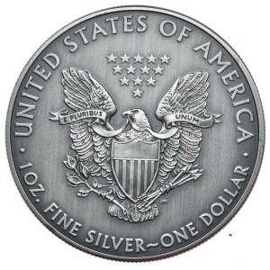 USA, 1 Dollar, 2011, 1 oz., gold plated