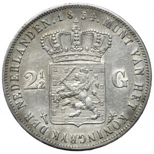 Netherlands, 2½ Guilders, 1854.