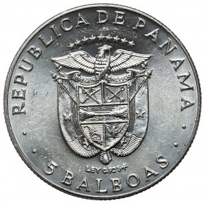 Panama, 5 Balboas, 1970r.