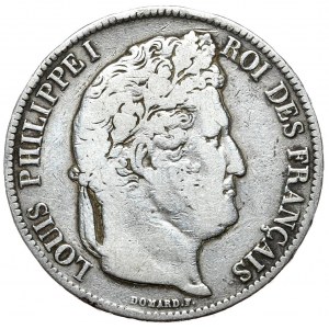 Francúzsko, 5 frankov, 1842, Bordeux