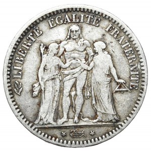 Francúzsko, 5 frankov, 1849. Hercules, Paríž