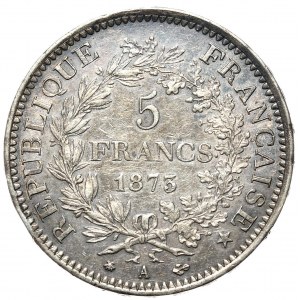 France, 5 francs, 1873. A, Hercules