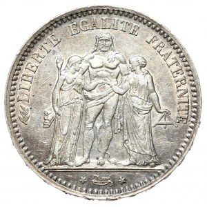 France, 5 francs, 1873. A, Hercules