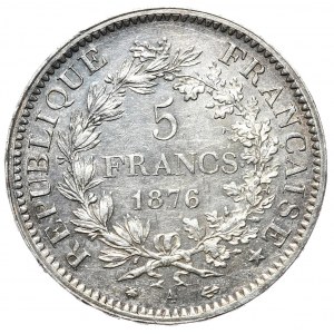 France, 5 Francs, 1876 Hercules