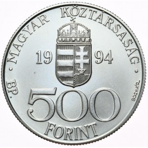 Hongrie, 500 Forints, 1994. ECU (BU)