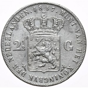 Netherlands, 2½ Guilders, 1857.