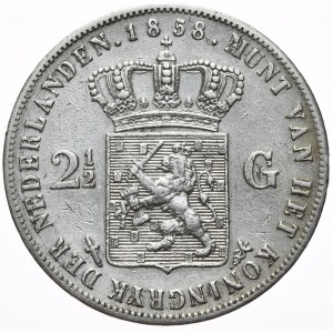 Netherlands, 2½ Guilders, 1858.