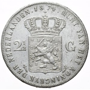 Netherlands, 2½ Guilders, 1874.