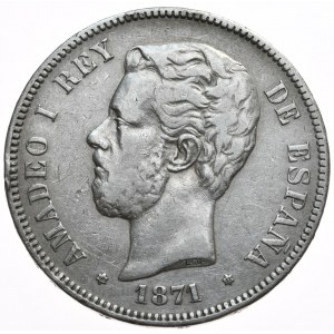 Hiszpania, 5 Peset, 1871r.