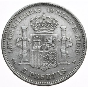 Hiszpania, 5 Peset, 1871r.