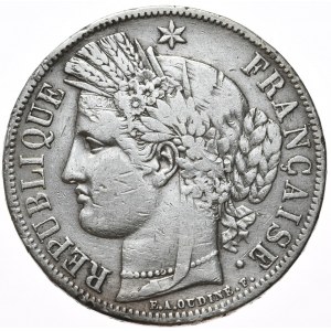 Francja, 5 Franków, 1849r. Ceres