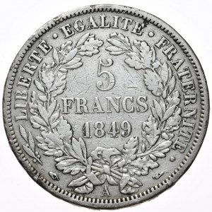 Francja, 5 Franków, 1849r. Ceres