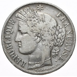 Francja, 5 Franków, 1849r. Ceres