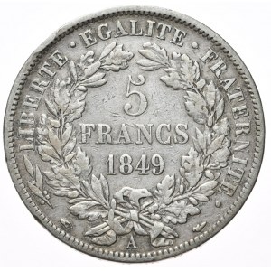 Francja, 5 Franków, 1849r. Ceres