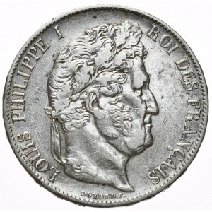 Francja, 5 Franków, 1847r., A