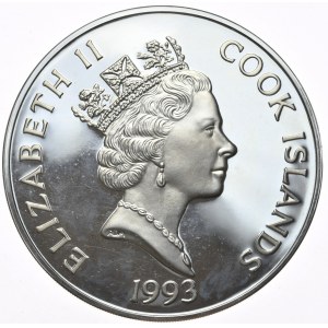 Wyspy Cooka, 100 Dolarów, 1993r., 5oz., Rzadkość