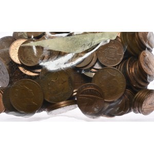 Royaume-Uni, 1 et 2 pence, sac