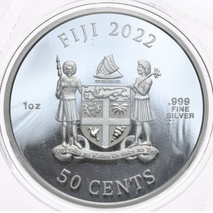 Fidżi, 50 Centów, 2022r., Samuraj