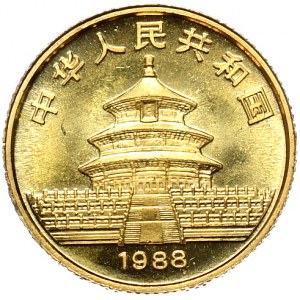 China, panda 1988, 1/10 oz, Au 999