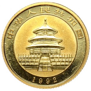 China, panda 1992, 1/10 oz, Au 999