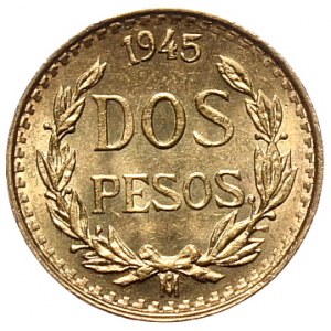Mexico, 2 Pesos, 1945.