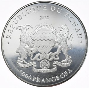 Czad, 5000 Franków, 2022r., Bitcoin