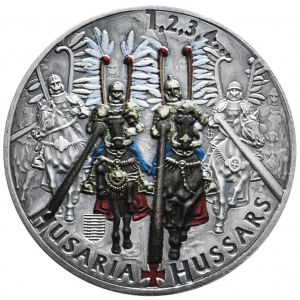 Hussaria1, 1 Polish Penny, 2022 color.