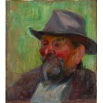 Antoni Michalak (1899 Kozłów Szlachecki - 1975 Warszawa), Portret mężczyzny w kapeluszu, około 1920-25