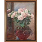 Wincenty Wodzinowski (1866 Igołomia k. Miechowa - 1940 Kraków), Hortensje przed lustrem, 1925 (?)