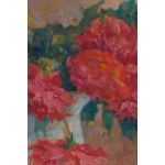 Zofia Albinowska-Minkiewiczowa (1886 Klagenfurt - 1971 Lwów), Martwa natura z różami, lata 30. XX w.