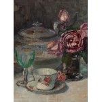 Zofia Albinowska-Minkiewiczowa (1886 Klagenfurt - 1971 Lwów), Martwa natura z zastawą
