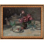 Zofia Albinowska-Minkiewiczowa (1886 Klagenfurt - 1971 Lwów), Martwa natura z zastawą