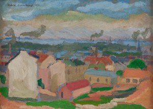 Witold Leonhard (1890 Kraków - 1947 Warszawa), Pejzaż miejski, 1914
