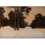 Stefan Popowski (1870 Warszawa - 1937 Warszawa), Pejzaż zimowy, 1924