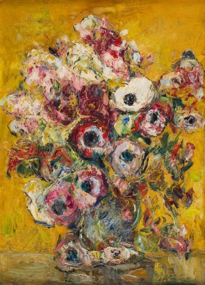 Włodzimierz Terlikowski (1873 Poraj k. Łodzi - 1951 Paryż), Martwa natura z anemonami, 1947